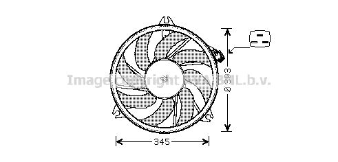 AVA QUALITY COOLING Tuuletin, moottorin jäähdytys PE7524